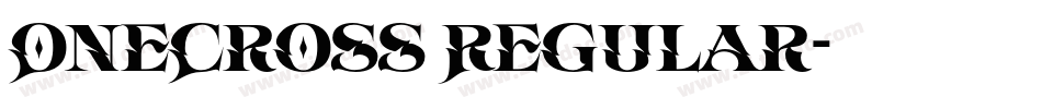 OneCross Regular字体转换